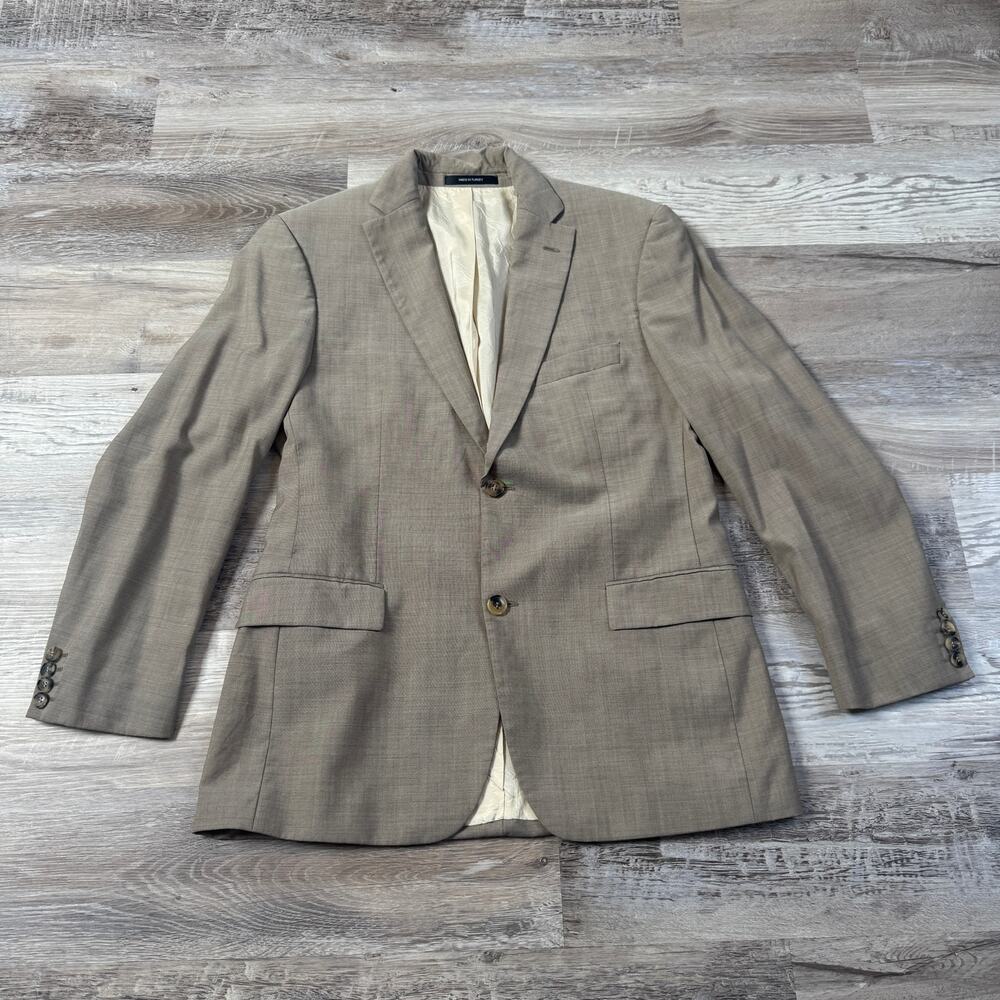 BOSS Hugo Boss Taupe Gray Wool Blazer Sport Coat Quiet Luxury Old Money Fall